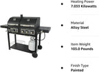 BLOSSOMZ Dual-Fuel Outdoor Grill, Charcoal & Gas - BLZ-39980