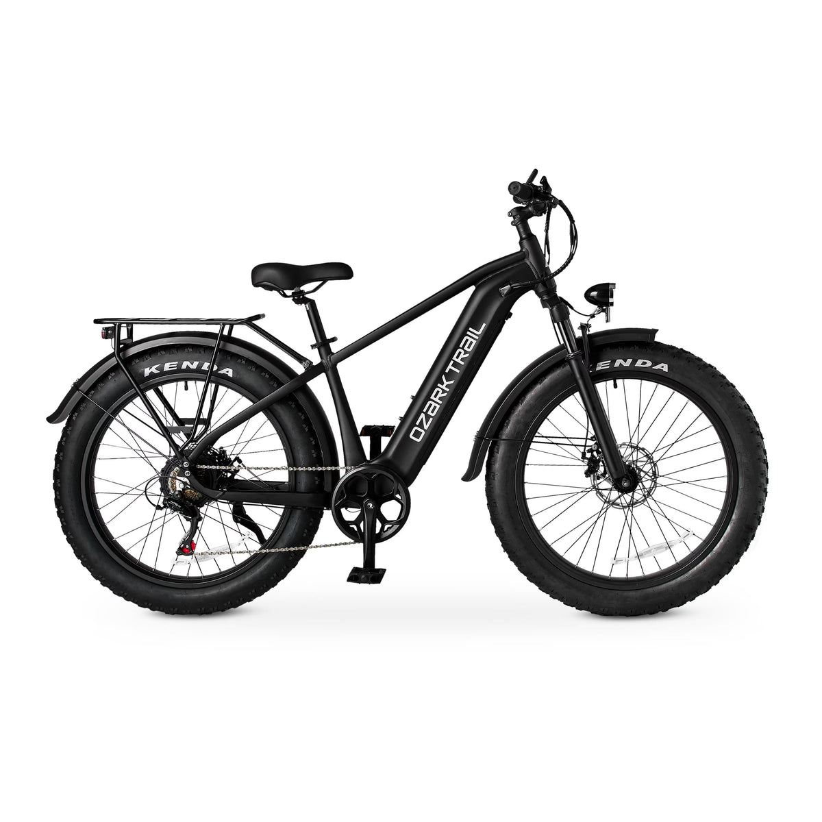 Ozark Trail Electric Fat Tire Bike, 26in, 48V, Class 2, Black, Fits Riders 5ft 2in - 6ft 1in - M.3 Ranger+