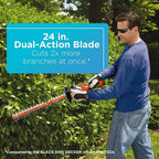 BLACK+DECKER 40V MAX Cordless Hedge Trimmer, 24-Inch - LHT2436