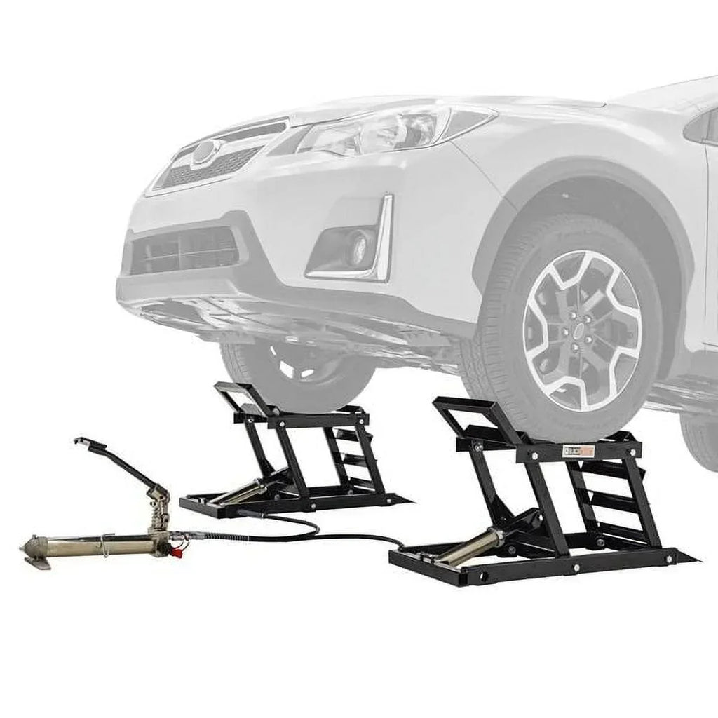 Black Widow Hydraulic Car Lift With Ramp - 3,000 lb. Per Pair Capacity