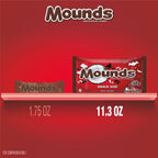 Mounds Coconut and Dark Chocolatey Snack Size, Halloween Candy Bag, 11.3 oz
