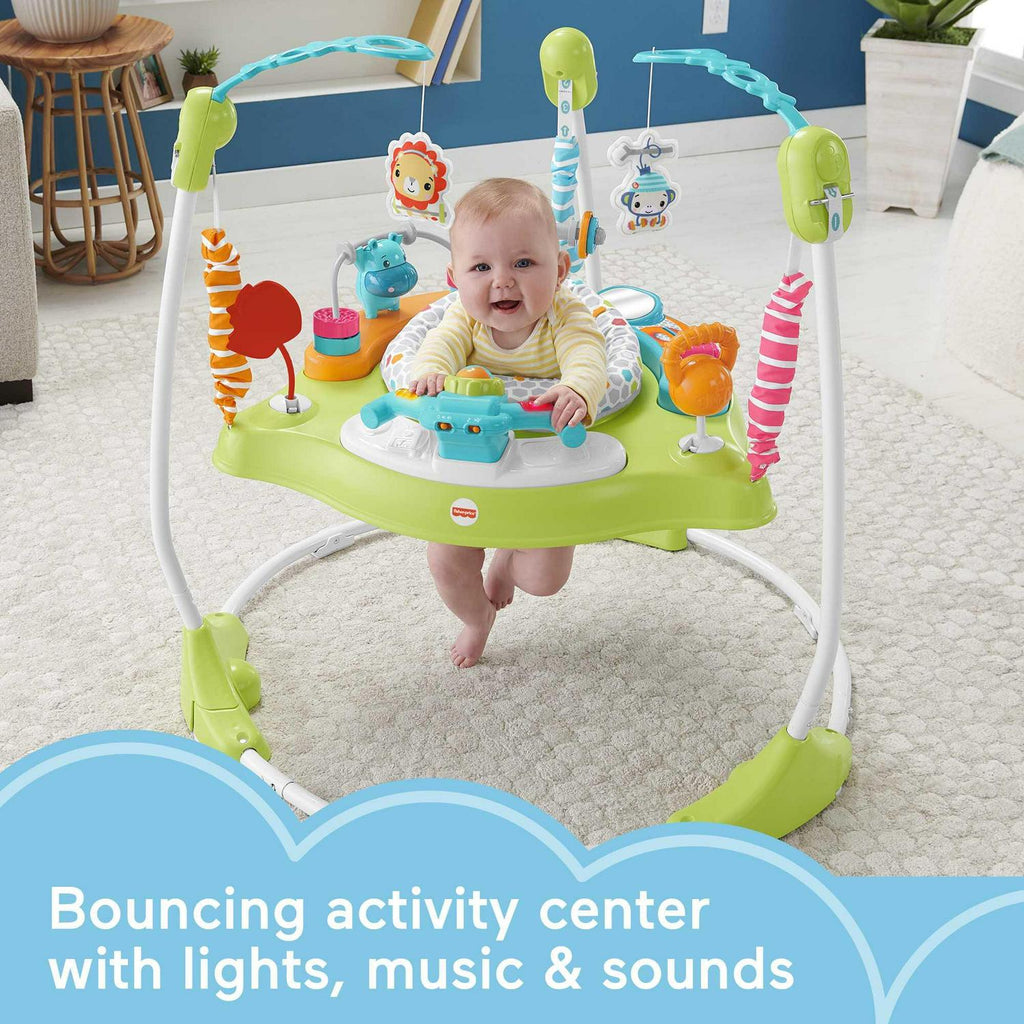 Fisher-Price Fitness Fun Folding Jumperoo Infant Activity Center With Lights And Music - HBM25