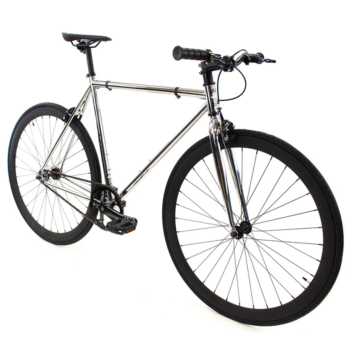 Golden Cycles Fixed Gear Bike 52 cm Chrome/Black - Chrome