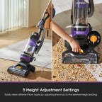 Eureka PowerSpeed Multi-Surface Upright Vacuum Cleaner with Cord Rewind, Turbo Pet Tool, Crevice Tool, Dusting Brush and Upholstery Brush, Purple