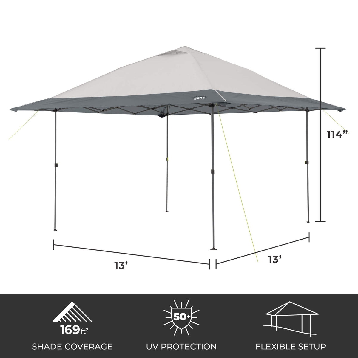 Core 13 x 13 Center Push Instant Canopy