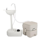 Miekor Portable Sink And Toilet Combo - 5Gal Hand Washing Station And 5.3 Gal Flushing Toilet