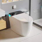 Smart Toilet with Heated Seat & Auto Flushing, Slow Close, Night Light, Remote Control, Water-Saving Siphon Dual Flush, Emergency Flush, UL Certified