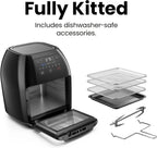 Chefman Digital Air Fryer With Rotisserie, 10 Qt, 17 Presets - CRJ38-10-RDO-V2