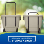 Suncast Resin Rolling Lawn and Utility Cart with Retractable Handle