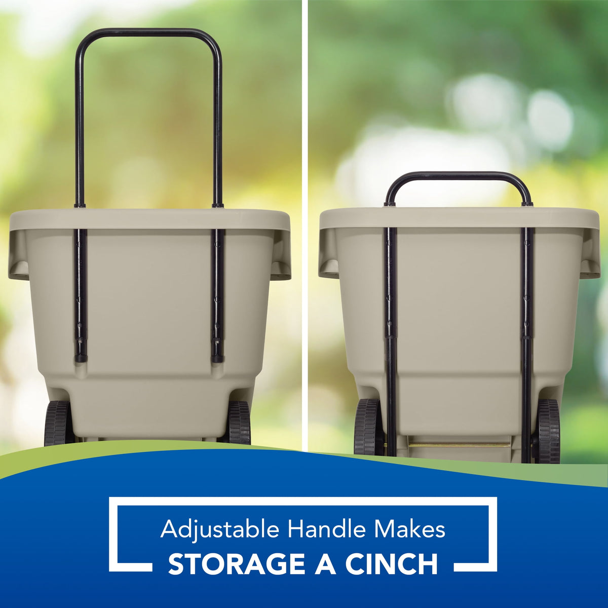 Suncast Resin Rolling Lawn and Utility Cart with Retractable Handle