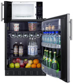 Summit Microwave And Refrigerator Combination, 24 Inch, 5.5 Cu.Ft. - MRF6BK2SSA FF6BK2SS SM903BSA1