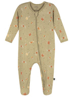 Modern Moments by Gerber Neutral Two-Way Zip Halloween Viscose Sleep ´N Play Footed Pajama, Sizes Newborn - 6/9 Months
