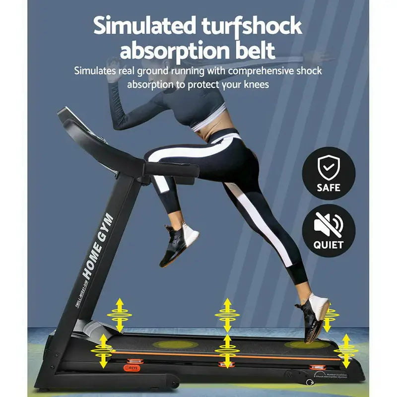 Everfit Electric Hydraulic Folding Treadmill With 420mm Running Belt