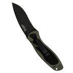 Kershaw Blur Olive and Black Pocket Knife, 3.4" Blade with Assisted Opening