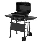 Expert Grill 3-Burner Propane Gas Grill with Side Shelves and Wheels, Black