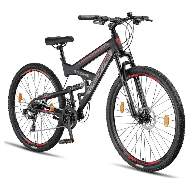 Licorne Bike Strong 2D Premium Hardtail Mountain Bike - Aluminum Frame, 21-Speed Drivetrain