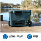 Ninja FrostVault 45QT Wheeled Cooler With Dry Storage Drawer - Ocean Blue - FB245AOB