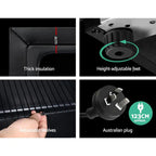 Devanti 70L Glass-Door Bar Fridge, Black