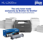 Brother HL-L2420DW Wireless Compact Monochrome Laser Printer with Duplex, Mobile Printing