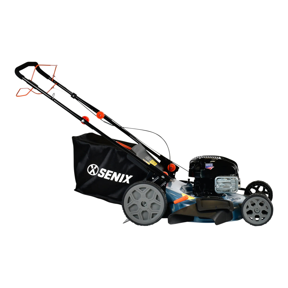SENIX 22-Inch 163 cc 4-Cycle Gas RWD Self-Propelled Lawn Mower With 11-In Rear Wheels - LSSG-H1