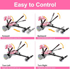 SISIGAD Electric Hoverboard And Kart Combo With 6.5 Inch Wheels And LED Lights