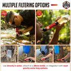 Personal Water Filter Straw, 5-Pack (Family)- Portable Water Filter for Camping, Hiking, Travel, Backpacking, Fishing, Biking, Survival & Emergency