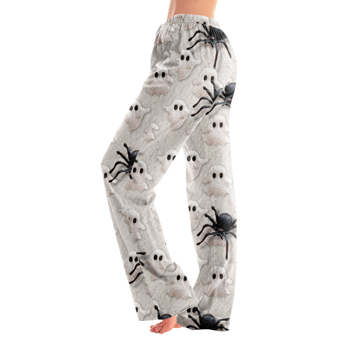Hearthz Halloween Flannel Pajama Pants Women Plush Fuzzy Pajama Pants for Women Plaid Warm Cozy Pj Bottoms Lounge Pants Flannel Pants for Women