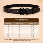 WHIPPY Women Leather Belt for Jeans Pants Ladies Leather Belts with Black Buckle