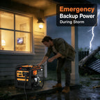KingChii 4500W Inverter Generator Gas Powered, CO Sensor, ECO Mode, 30A RV Ready Outlet, Portable Outdoor Power Equipment for Camping & Home Backup