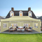COBIZI 10x20 ft Commercial Pop-Up Canopy Tent With 6 Sidewalls And Roller Bag