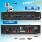Pyle 2-Channel 2000W Bridgeable Rack-Mount Pro Audio Amplifier