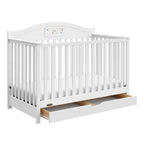 Graco Story 5-in-1 Convertible Baby Crib with Drawer and Reversible Headboard, White