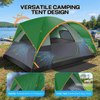 COBIZI 6-8-10 Person Camping Tents with Rainfly, Tent for Camping with Pockets, Waterproof Camp Tent with Mesh Windows, Family Camping Tent For