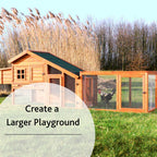 TRIXIE Weatherproof Outdoor Wooden Chicken Coop With 2 Nesting Boxes And Run, Brown