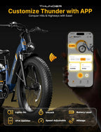 Jasion Electric Bike 1500W, 30+ MPH, 35-80 Miles, 26 in x 4 in Fat Tires - THUNDER