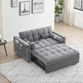 GNIXUU 3-in-1 Velvet Sleeper Sofa Bed With Adjustable Backrest And Storage - 55.5in W x 36in D x 30in H, 70in D x 45in W x 24in H