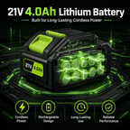 Cordless Leaf Blower with 2x 4.0Ah Batteries, 980,000 RPM Handheld Electric Leaf Sweeper, Lightweight Blower for Patio Cleaning, Lawn Care, Dust and