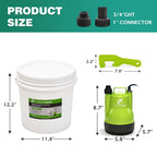 FLUENTPOWER Tankless Water Heater Descaling Kit, 1/4 HP Pump, 4 Gallon Bucket