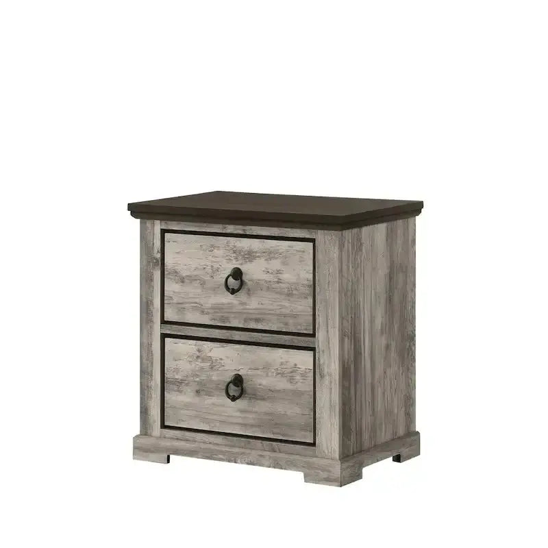 Aimon Rustic Gray 5-Piece Panel Bedroom Set - King Or Queen