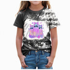CAUYDY Halloween Ghouls Ghost Retro Girl Kids T-Shirt Graphic Tshirt Little Kids Fall Short Sleeve Tee Tops(Orange, 8-9 Y)