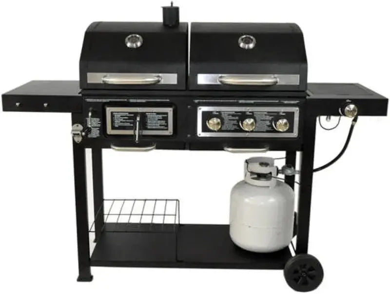 BLOSSOMZ Dual-Fuel Outdoor Grill, Charcoal & Gas - BLZ-39980