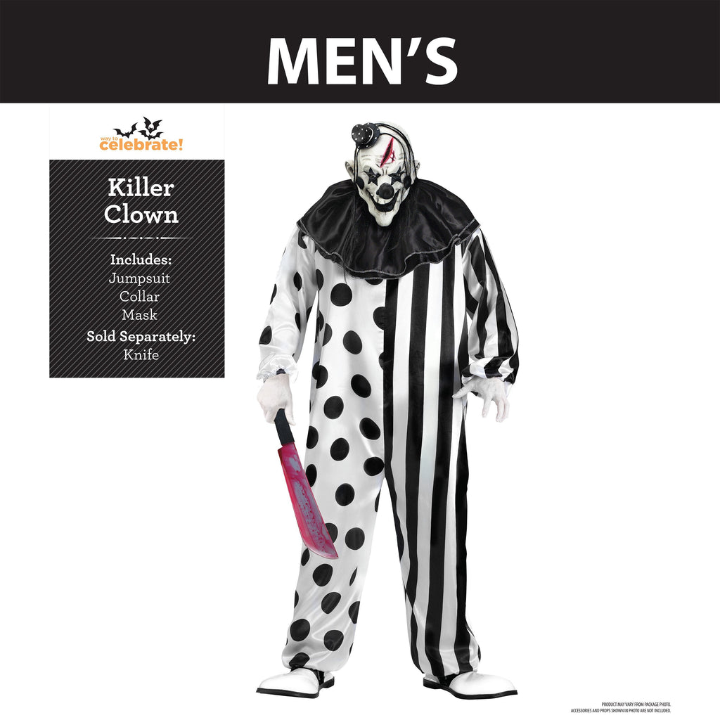 Killer Clown, Halloween Costume for Adults, by Way to Celebrate