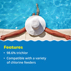 In The Swim 1 Inch Stabilized Chlorine Tablets for Sanitizing Swimming Pools - Fast Dissolving - 90% Available Chlorine - Tri-Chlor - 25 Pounds