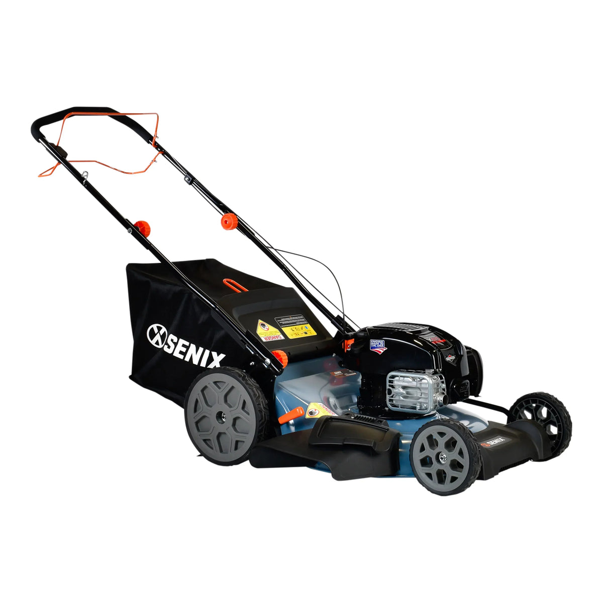 SENIX 22-Inch 163 cc 4-Cycle Gas RWD Self-Propelled Lawn Mower With 11-In Rear Wheels - LSSG-H1