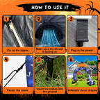GVDV 10 FT Halloween Inflatables Archway Outdoor Decorations, Scary Halloween Arch Blow Up Yard Decorations for Front Yard Lawn Garden Decor