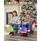 FanttikRide 12V N7 Pro Electric Wiggle Car with Pedal, 2-in-1 Kids Ride On Toy, Rechargeable Battery, 2-Speed, Anti-Rollover, Flashing Wheels