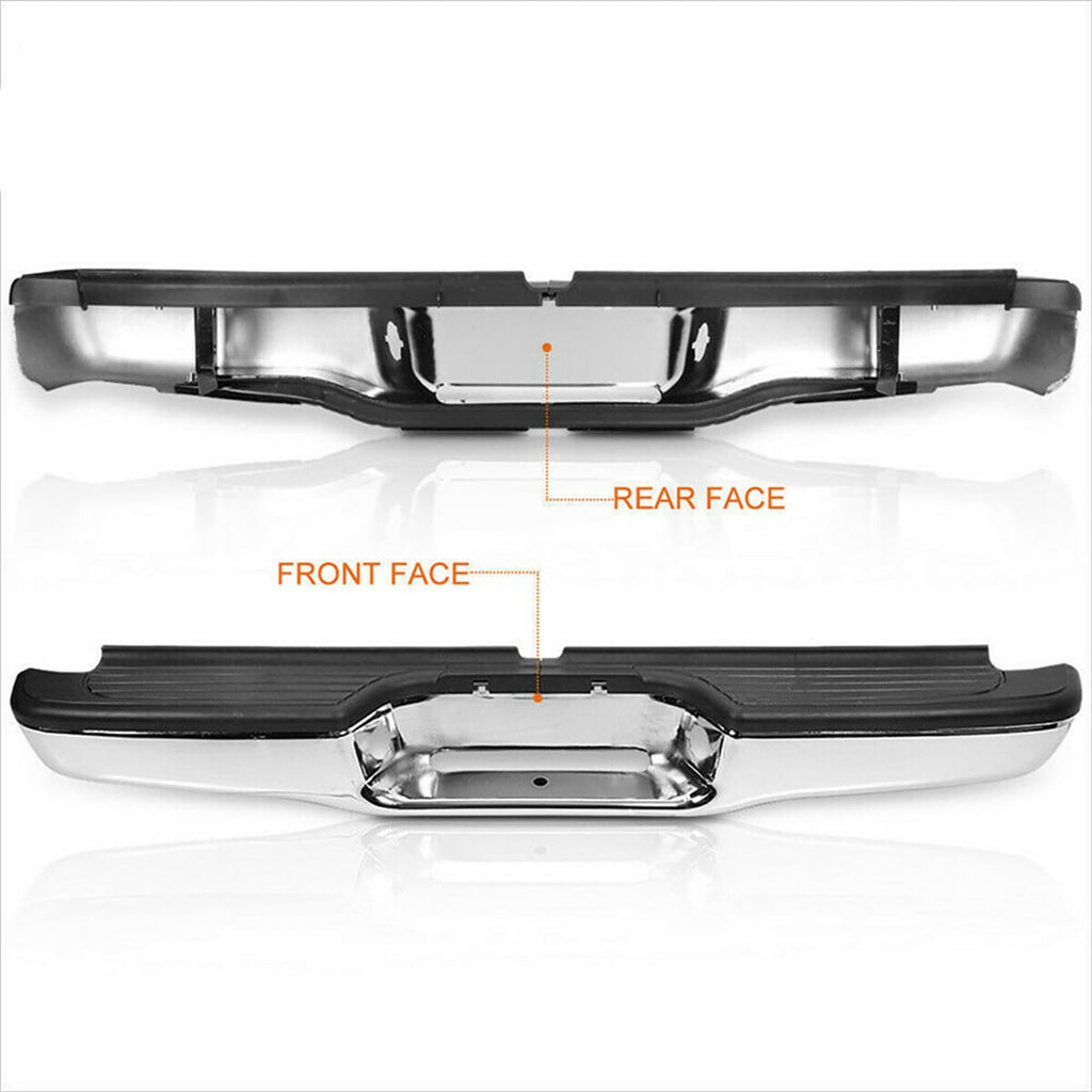 Labwork Rear Step Bumper Kit Fit for 1995-2004 Toyota Tacoma Truck Pickups, Chrome Stainless Steel