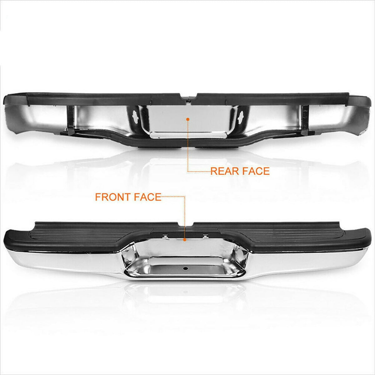 Labwork Rear Step Bumper Kit Fit for 1995-2004 Toyota Tacoma Truck Pickups, Chrome Stainless Steel