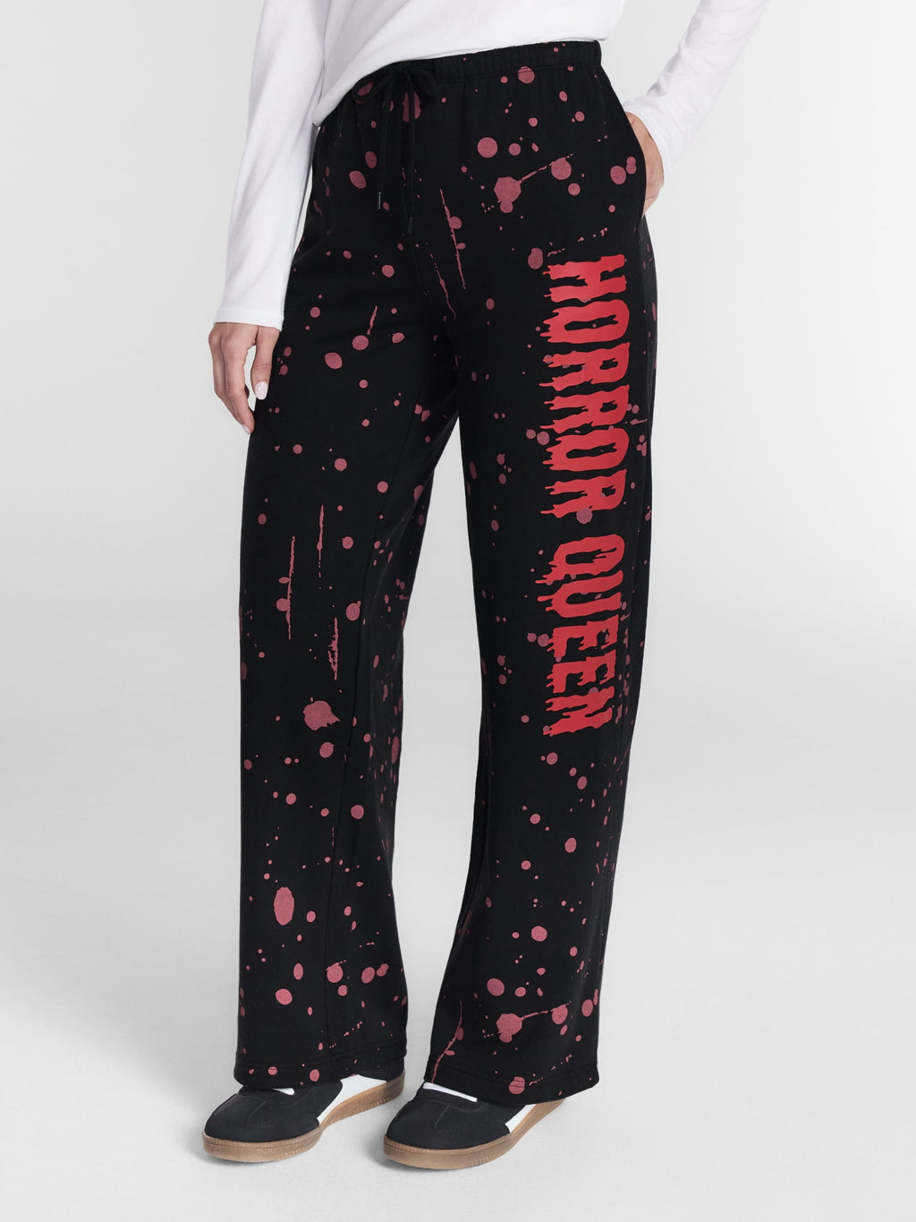 Halloween Women's Horror Queen Wide Leg Jogger Pants, Sizes XXS-XXL
