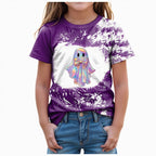 CAUYDY Halloween Ghouls Ghost Retro Girl Kids T-Shirt Graphic Tshirt Little Kids Fall Short Sleeve Tee Tops(Orange, 8-9 Y)